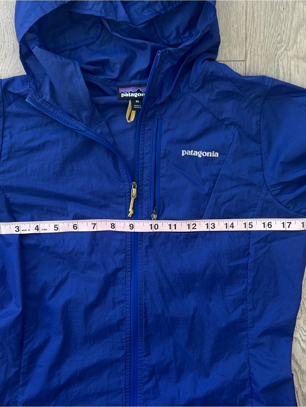 Patagonia Women’s Size XS Houdini Lightweight Hooded Windbreaker Jacket Blue - Picture 6 of 10